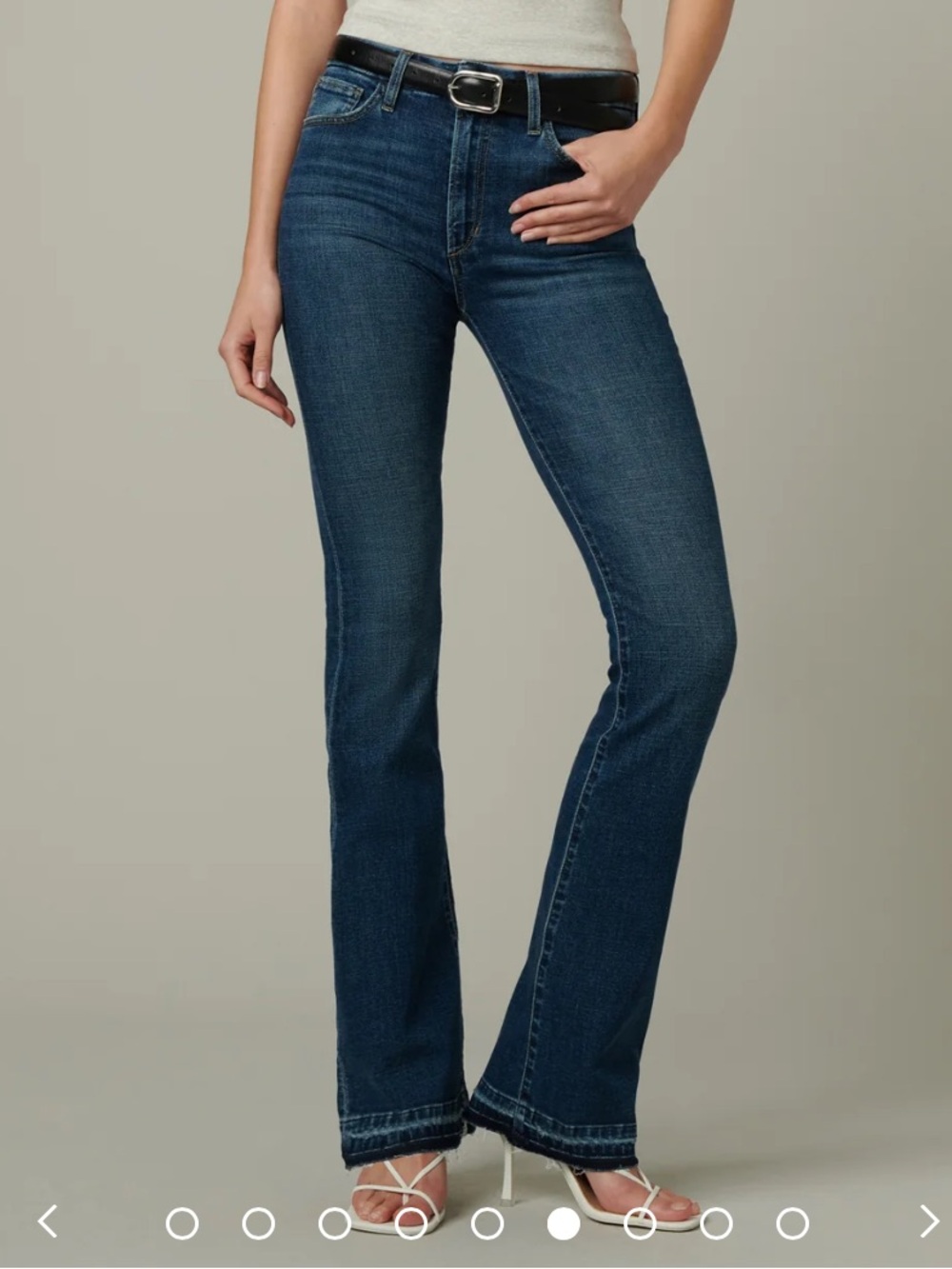 Joe’s Hi Honey High Rise Curvy Bootcut / Flawless / Raw Frayed Hem / Size 26